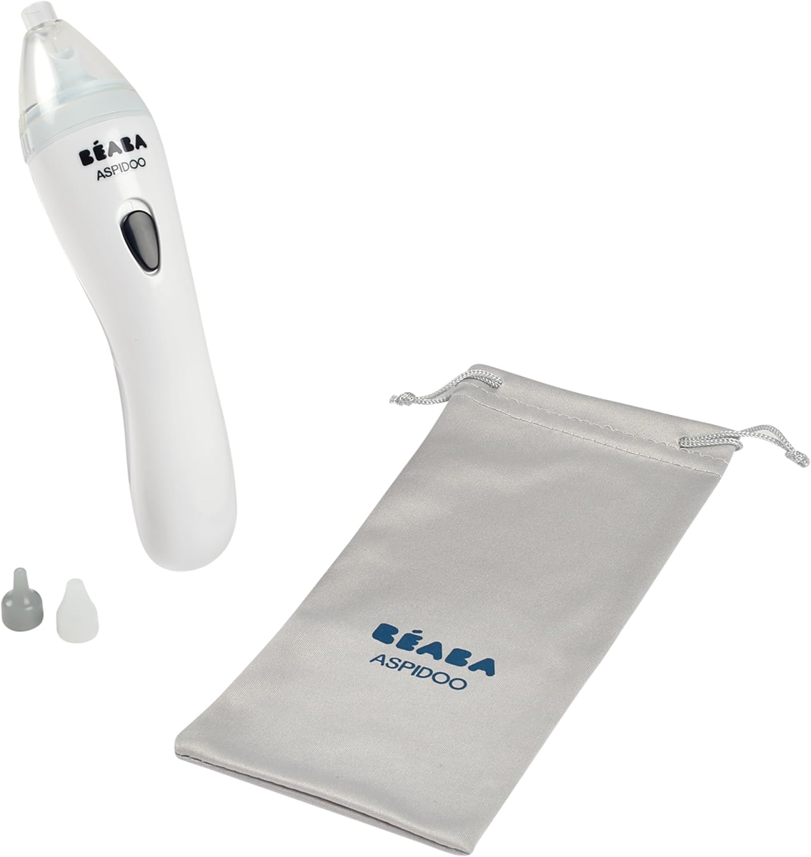 BEABA Aspidoo aspirador nasal elétrico 18,5 cm + 2 pontas e estojo