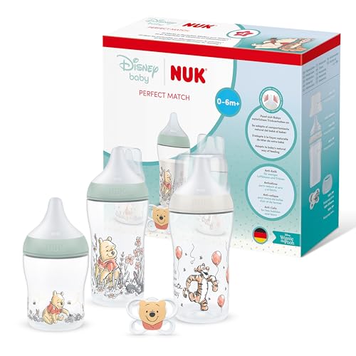 NUK Perfect Match komplet protikoličnih stekleničk 0+, 4-delni DISNEY