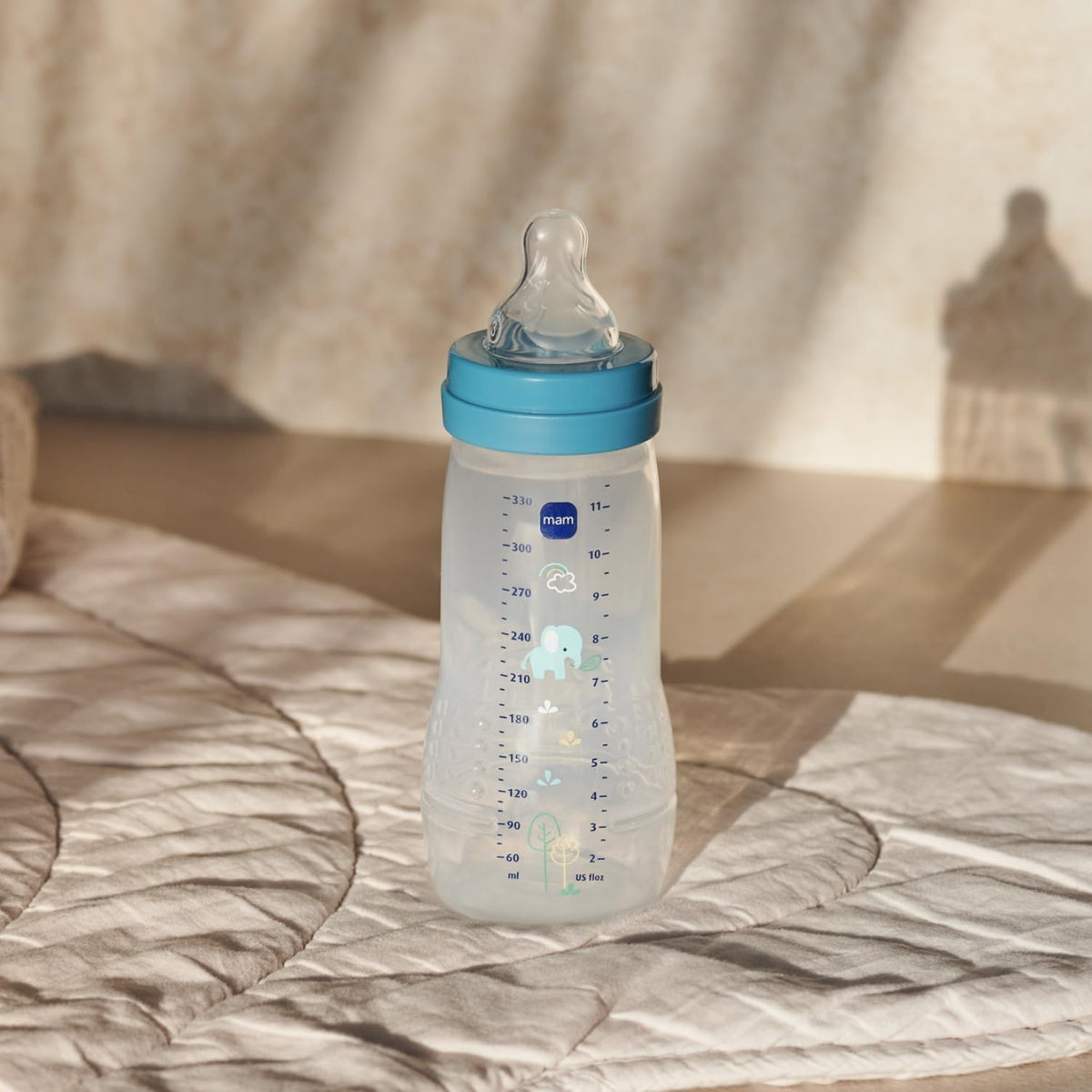 MAM Easy Active μπιμπερό 330 ml 6 m+ θηλή 4, πολύ γρήγορη ροή, ΕΛΕΦΑΝΤΑΣ