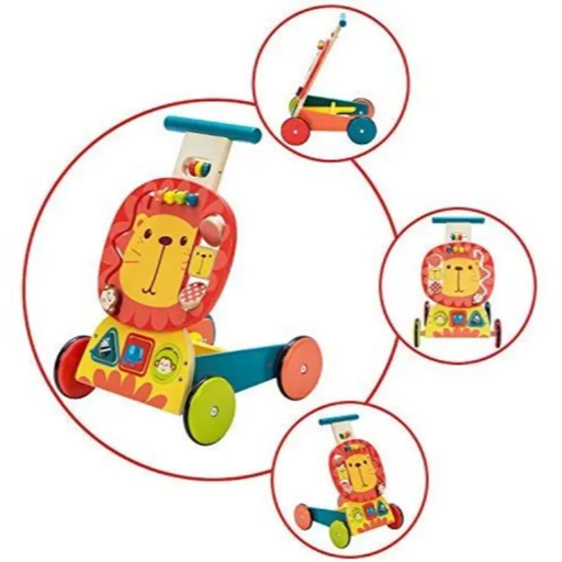 LABEBE Holz-Lauflernwagen LÖWE 34 x 30,5 x 44,5 cm 1-3 Jahre