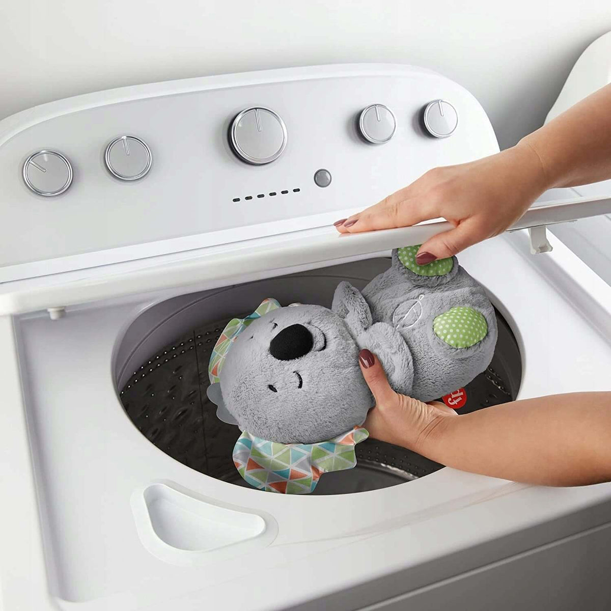 FISHER-PRICE śpiący KOALA oddychający brzuszek - uspokajająca przytulanka z muzyką i białym szumem