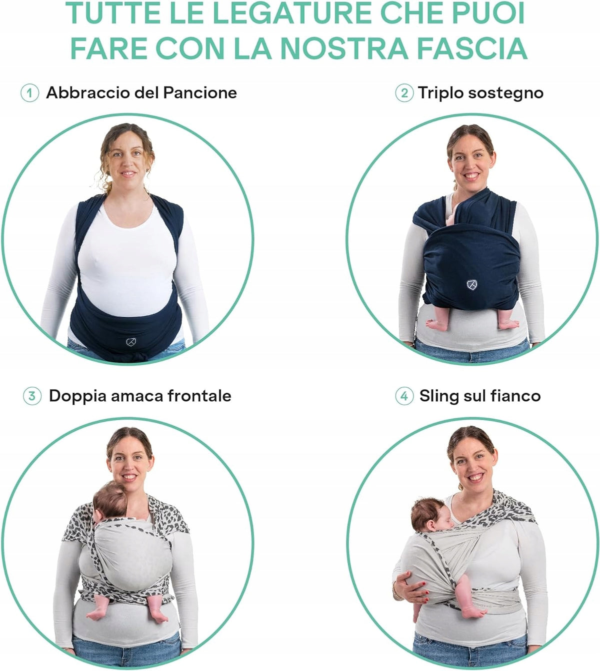 KOALA BABYCARE fascia elastica per portare il bambino max 15 kg