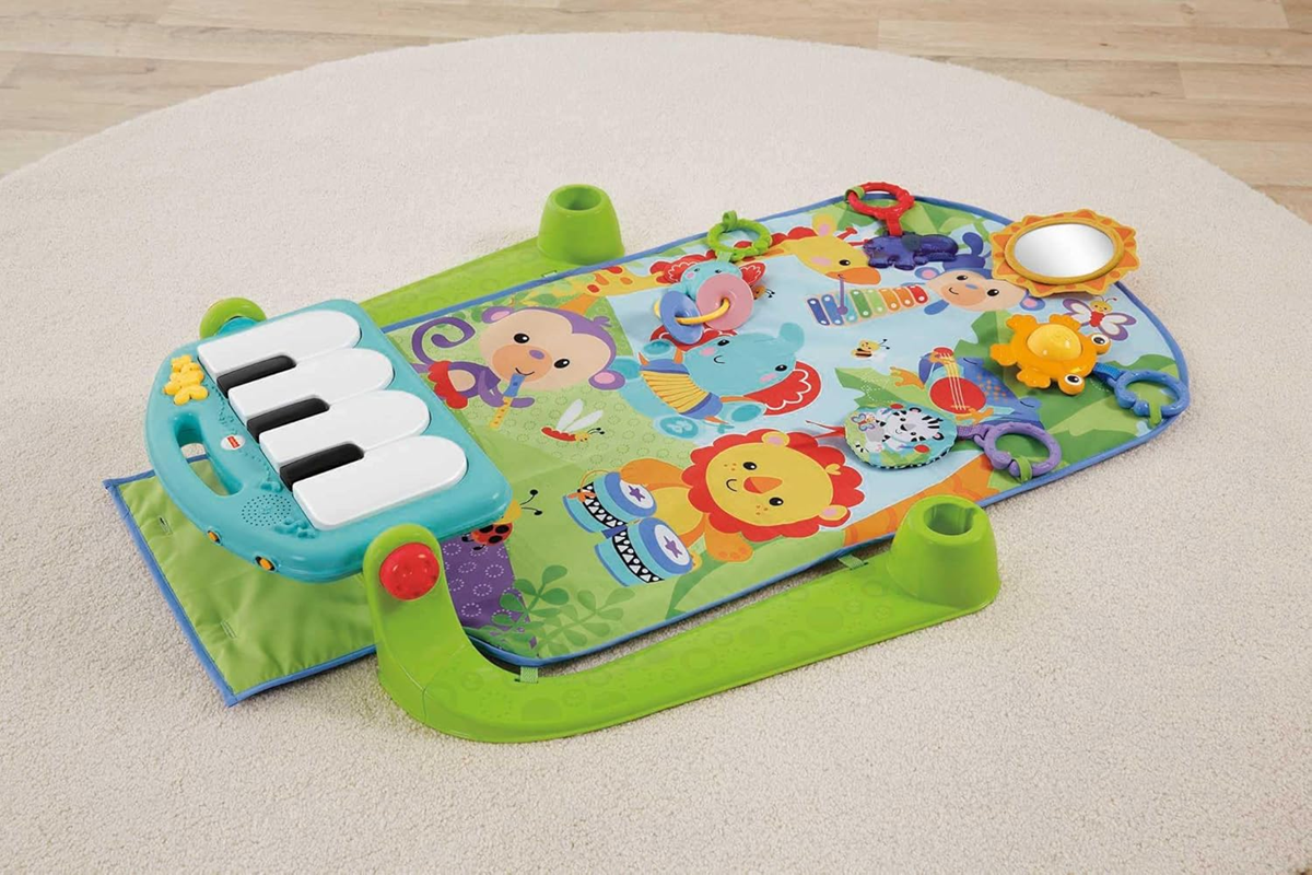 FISHER-PRICE aktivitetsmåtte 3-i-1 KICK&PLAY Piano Gym