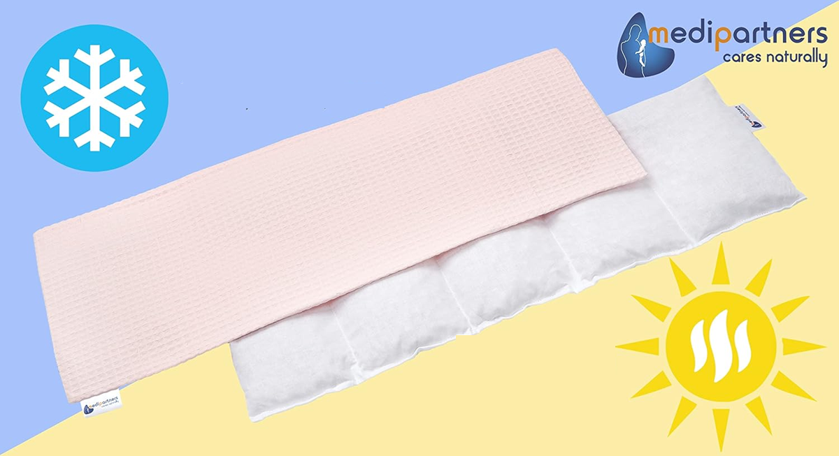 MEDI PARTNERS bawełniany termofor z pestkami wiśni 20x60 cm ciepły i zimny