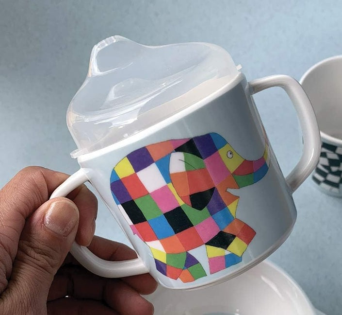 PETIT JOUR PARIS tazza per imparare a bere con beccuccio 150 ml 6 m+ ELEFANTE ELMER