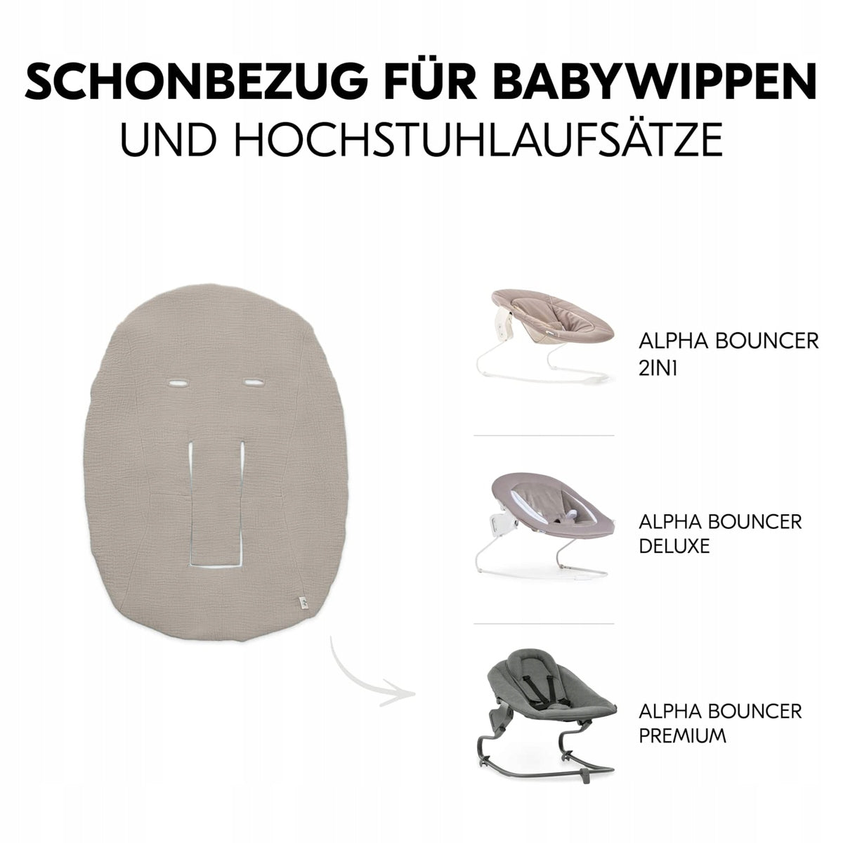 Housse HAUCK pour transat Alpha Bouncer Premium / Deluxe / 2-en-1
