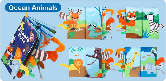 ZAWAER Jungle Tails sensory book, pendant