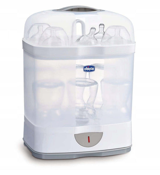 CHICCO Steril Natural 2w1 STERYLIZATOR PAROWY 1, biały elektryczny sterylizator parowy do butelek