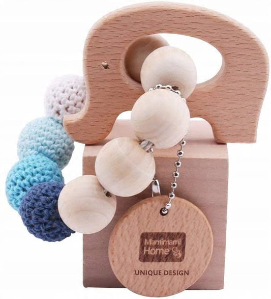 MAMIMAMI elephantteethercomes in a pouch with drawstringsage 6 m+colour beigematerials maple wood, cottonfree