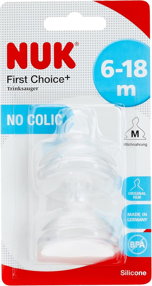 NUK First Choice – opakowanie silikonowych smoczków M 6–18 miesięcy