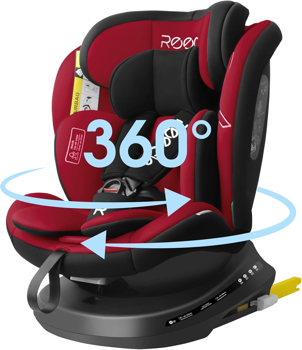 REECLE i-Size seggiolino auto girevole a 360° 0-12 anni 40-150cm
