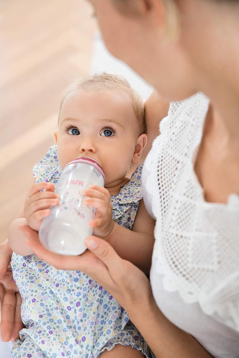 NUK First Choice glasflaska 240 ml napp M 3 m+ SJÖHÄST