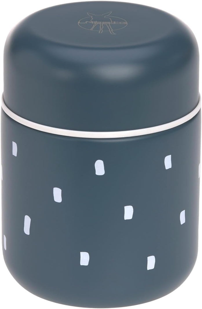 LÄSSIG Food Jar Happy Prints ROZSDAMENTES ACÉL ÉTELTÁROLÓ TERMOSZ 350 ml