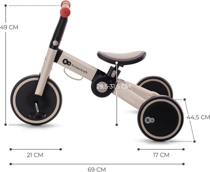 KINDERKRAFT 4TRIKE tricikel 3v1 12 mesecev+