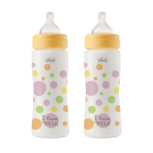 CHICCO Perfect Easy stekleničke 330 ml s hitrim pretokom 2 kosa