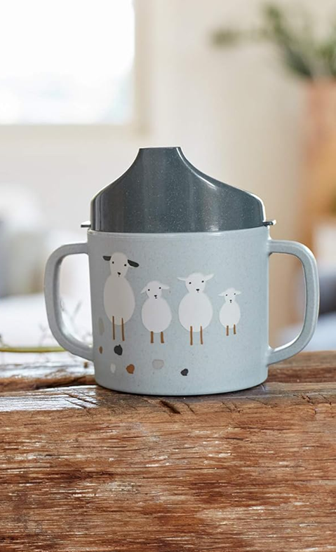 LASSIG Sippy Cup Tiny Farmer Sheep kop med drikketud 150 ml 6 m+