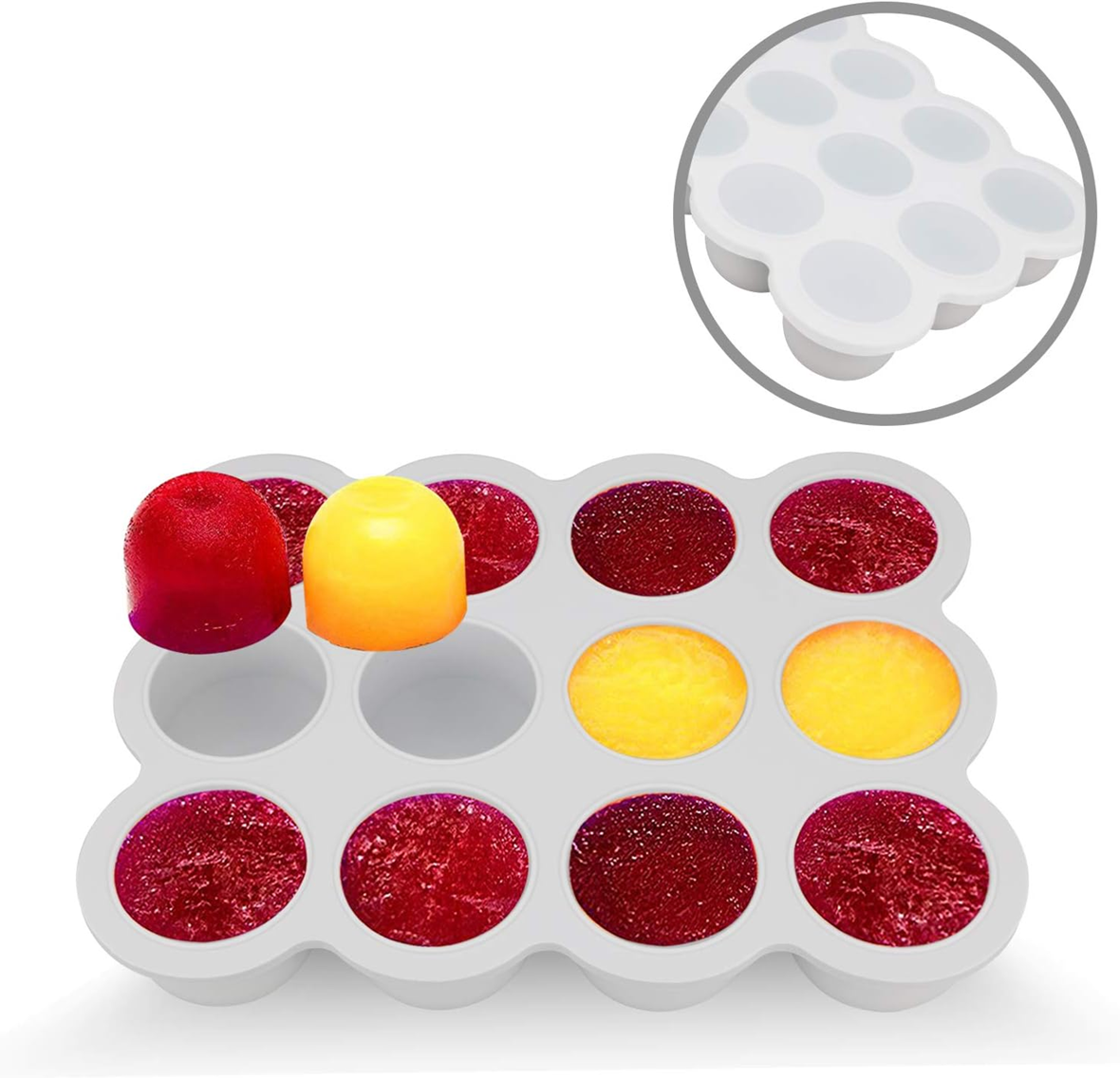 Fresh Foods siliconen diepvriesvorm voor levensmiddelen 12 x 75 ml