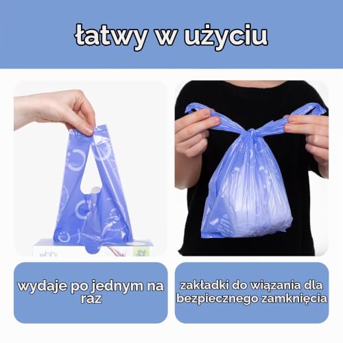 Ubbi grafika otwierania i związywania woreczka