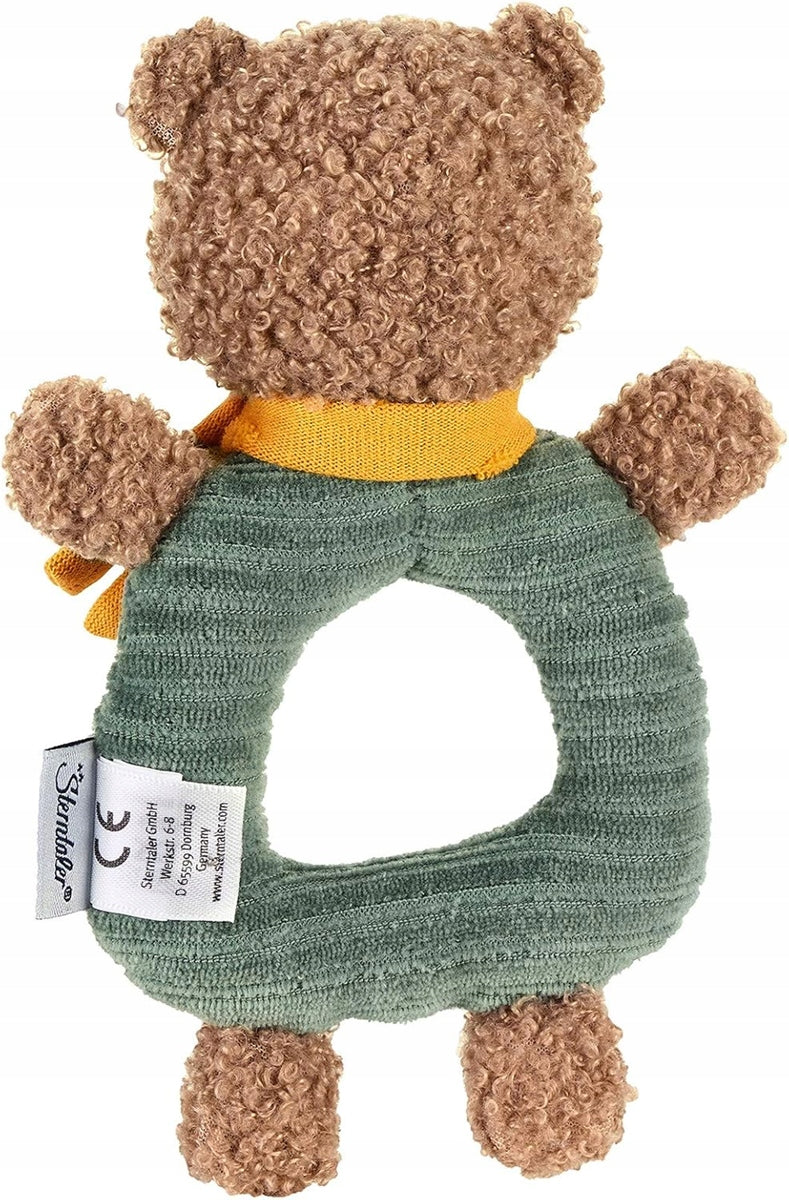 NATTOU chňapadlo na bavlnu s chrastítkem BEN Bear 17 cm