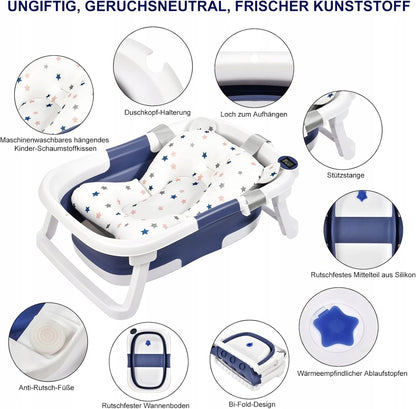 GLENMOREfolding bath tub with drain and thermometernew condition, replacement packaging