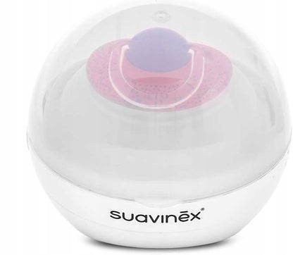 Suavinex Duccio smoczek widoczny przez przezroczystą pokrywę