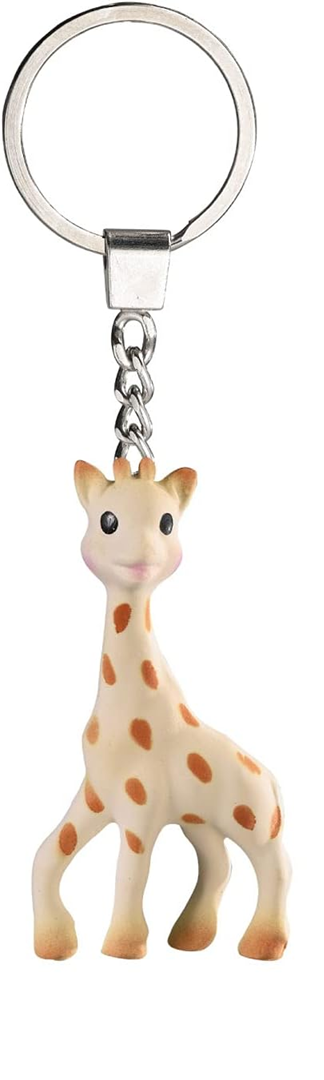 SOPHIE LA GIRAFE anneau de dentition naturel SO PURE 18CM + porte-clés