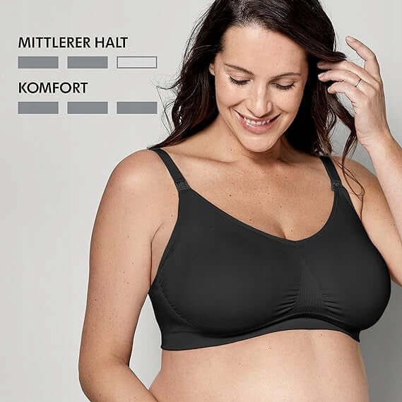 MEDELA KEEP COOL ULTRA biustonosz do karmienia bezszwowy M czarny, wygodny i oddychający