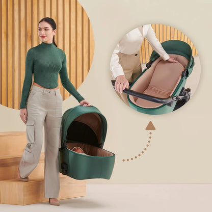 KINDERKRAFT PRIME2 PRO 3 az 1-ben multifunkciós babakocsi 22kg-ig + MINK PRO autósülés