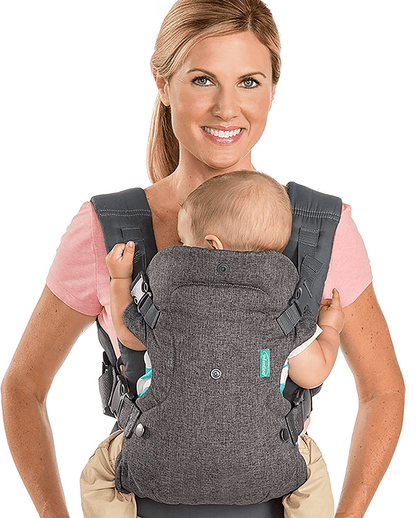 INFANTINO Flip 4w1 nosidełko ergonomiczne 3-14,5kg, szare nosidło miękkie dla dziecka