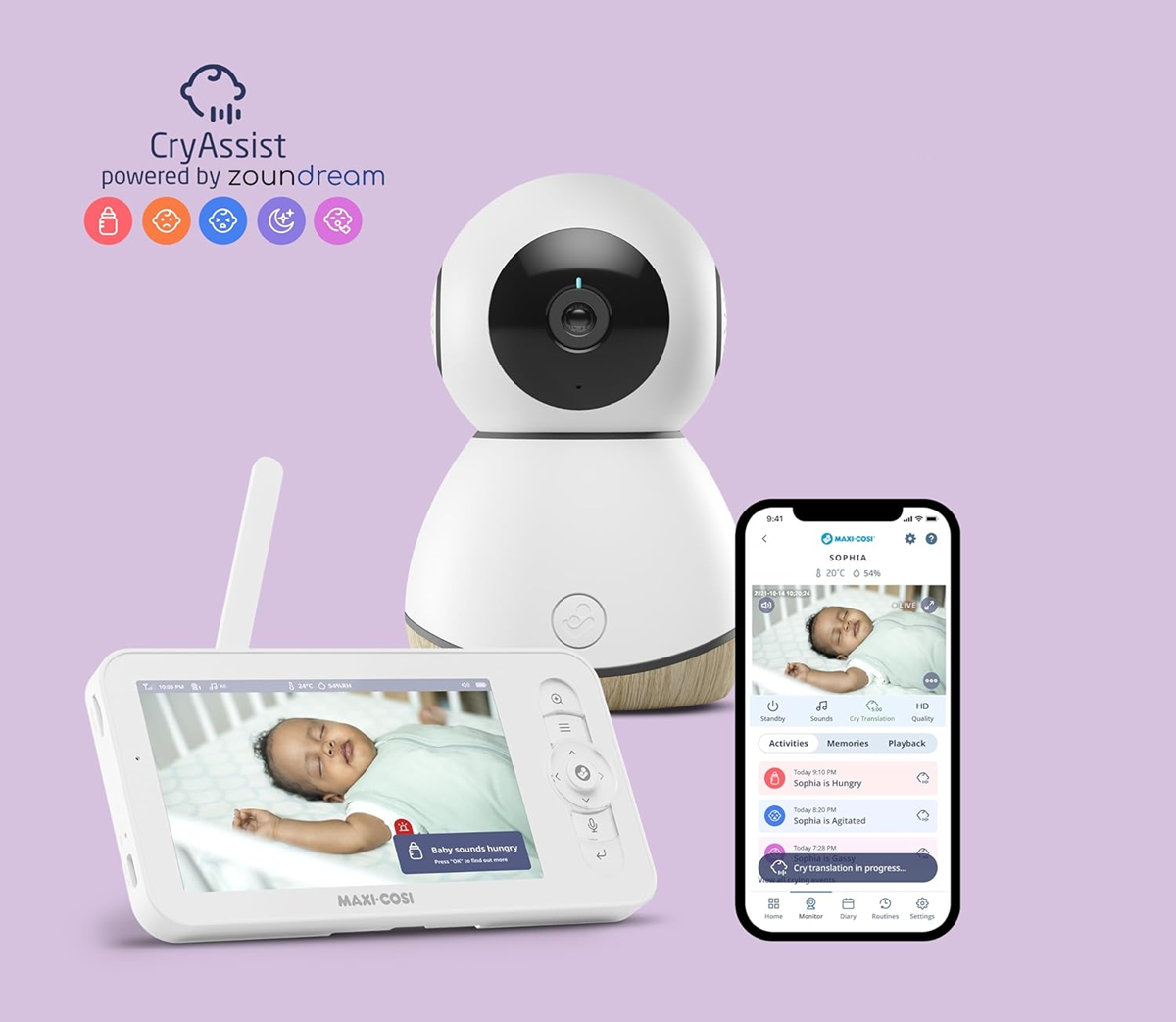 MAXI-COSI See Pro op afstand bestuurbare elektronische nanny 5" Ultra HD + app