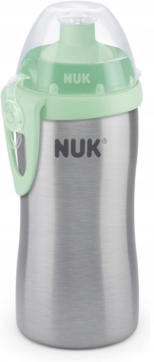 NUK Junior Cup FĽAŠA Z NEHRDZAVEJÚCEJ OCELE s náustkom push-pull, 215 ml