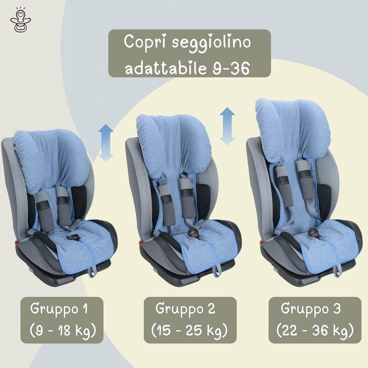 BABY IDEA universele hoes voor autostoel GR1/2/3