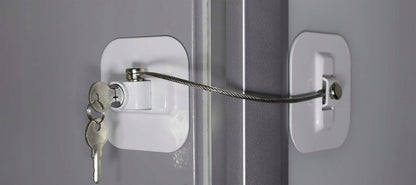 SERRATURA DI SICUREZZA PER BAMBINI per armadietti e cassetti 19 cm + 2 chiavi