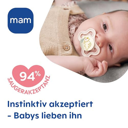 MAM Supreme Day&Night πιπίλα σιλικόνης 0-6 μηνών x4 ΦΩΣ