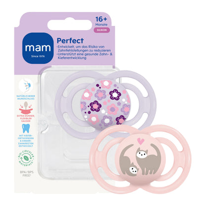 MAM Perfect πιπίλα σιλικόνης 16m+ x2