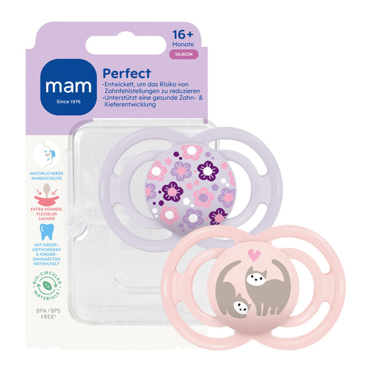 MAM Perfect πιπίλα σιλικόνης 16m+ x2