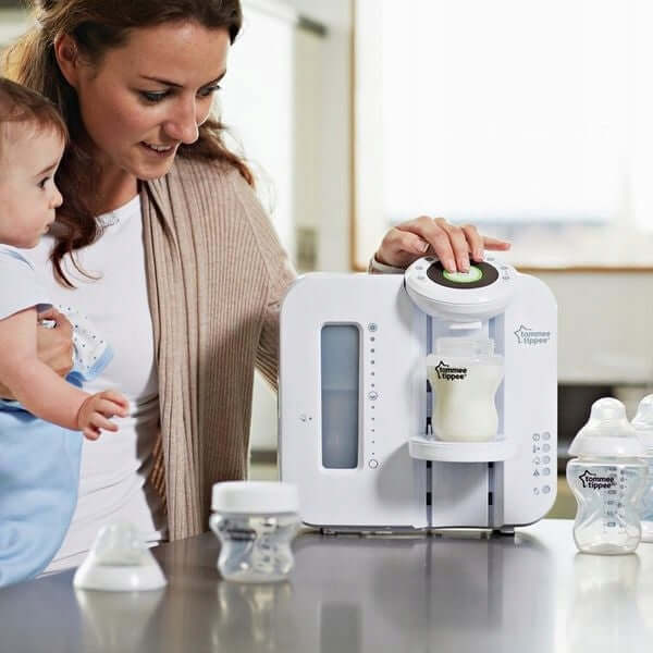 TOMMEE TIPPEE Perfect Prep EKSPRES DO MLEKA 2 min. biały podgrzewacz do mleka dla niemowląt, przygotowanie butelki w 2 minuty