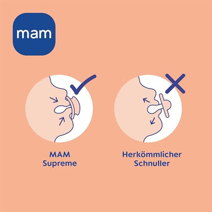 MAM Supreme Day&Night πιπίλα σιλικόνης 0-6 μηνών x4 ΦΩΣ