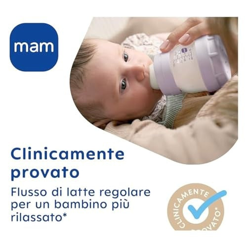 MAM Easy Start grafika karmienia niemowlęcia innym wariantem butelki