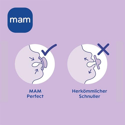 MAM Perfect Day & Night suzetă din silicon 0-6 luni x4 LUMINOASE