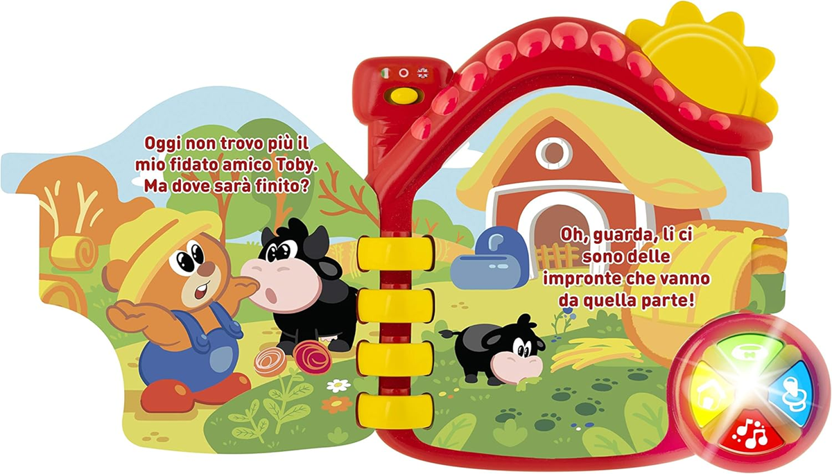 CHICCO Ferme livre électronique éducatif LANGUE ANGLAISE et ITALIENNE