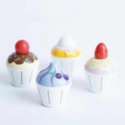 LE TOY VAN cupcake in legno 4 pezzi