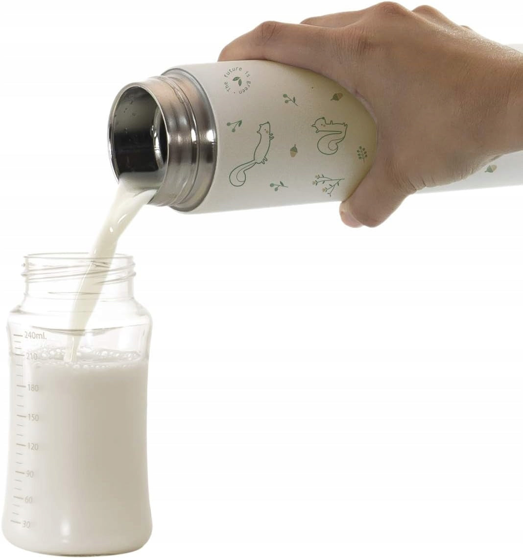 MINILAND Natur Thermy termoflaske til drikkevarer i rustfrit stål 450 ml