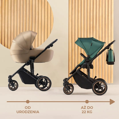 KINDERKRAFT PRIME2 PRO 3 az 1-ben multifunkciós babakocsi 22kg-ig + MINK PRO autósülés