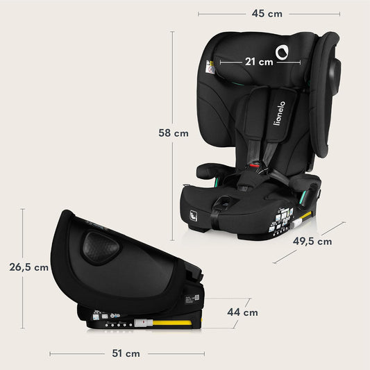 LIONELO NELLY i-Size bilbarnstol 76-150 cm med ISOFIX