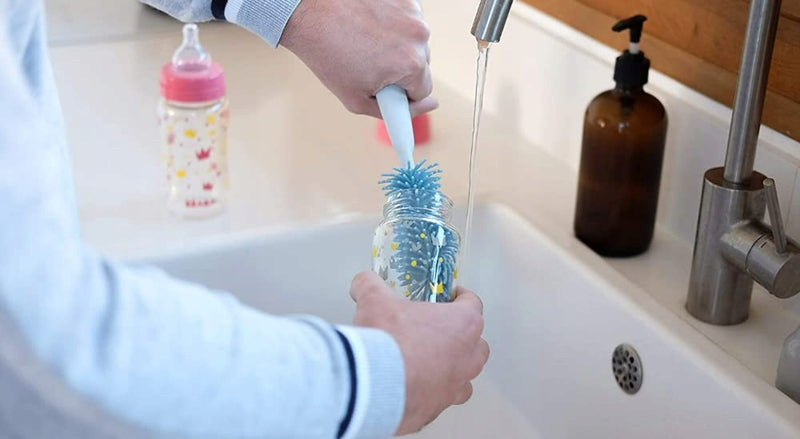 BEABA 2 in 1 spazzola per la pulizia di biberon e tettarelle 29,5 cm