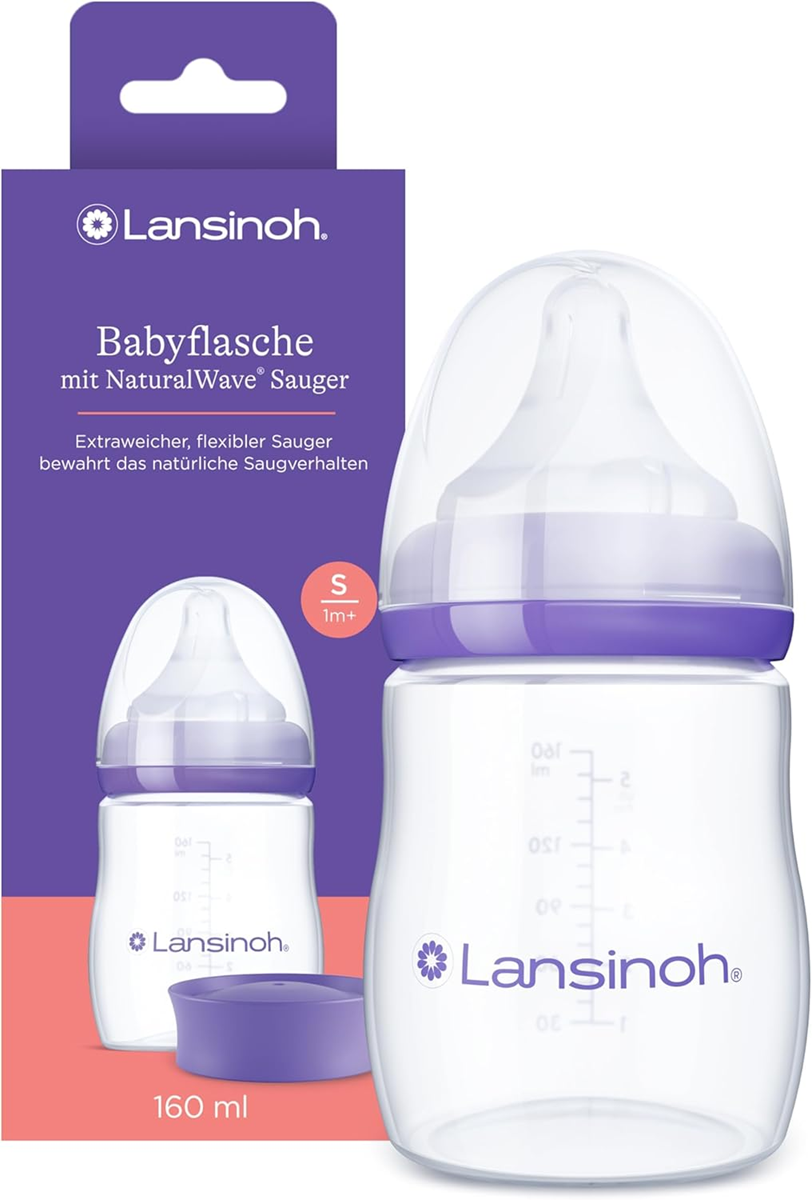 LANSINOH Flasche 160 ml Sauger Größe S