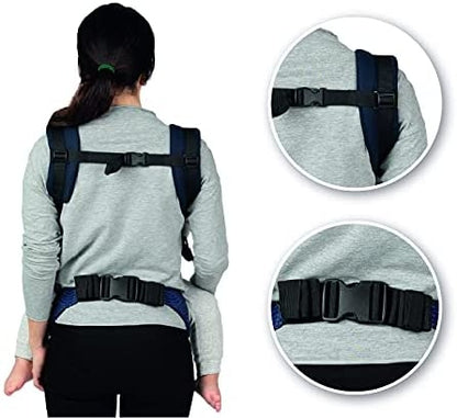 MOMI COLLETE nosidełko ergonomiczne od 3msc do20kg, granatowe nosidło miękkie z regulacją dla niemowląt