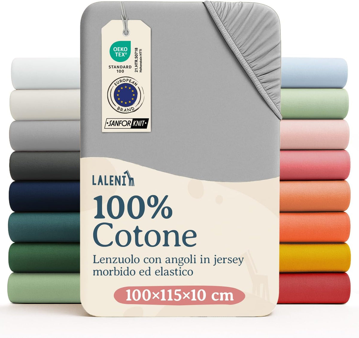LALENI fitted sheet with elastic corners for playpens 100x115 cm