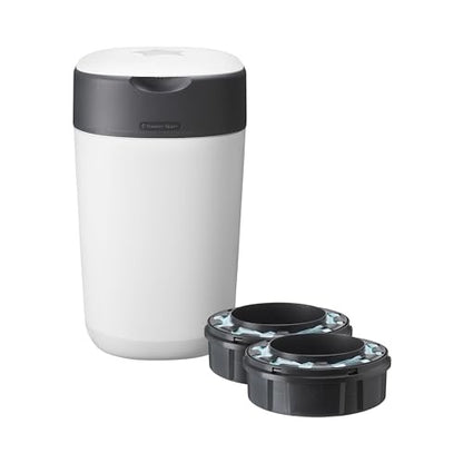Tommee Tippee Twist and Click biały kosz z czarną obręczą i dwa wkłady